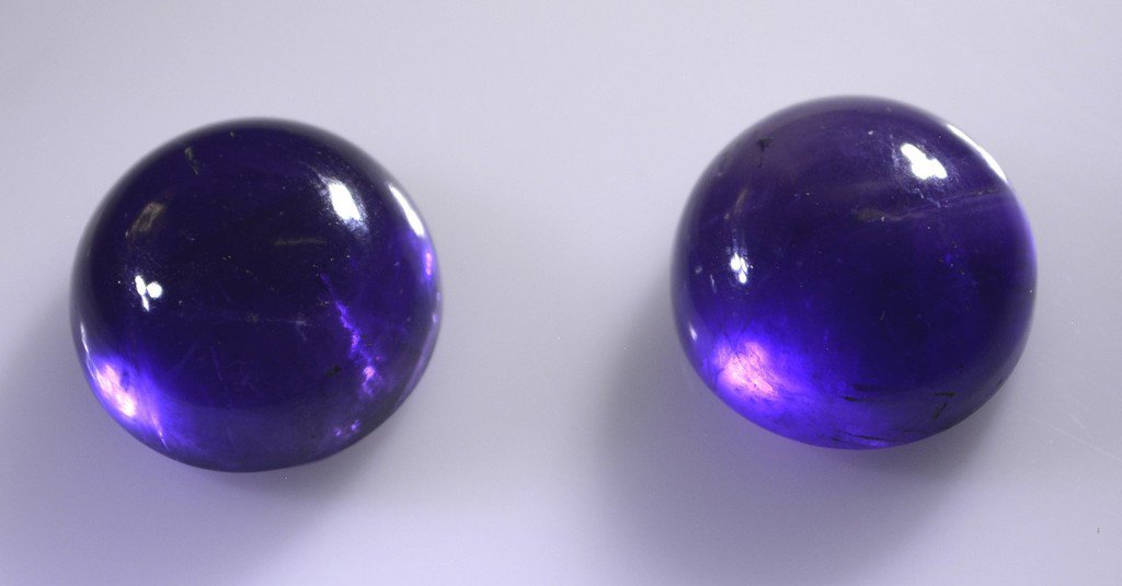 Amethyst1 Pc 14 x 14 mm Round  Rainbow  12 x 16 mm Emerald cut