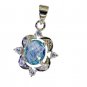 Riyo Blue Topaz Stirling Silver Jewellery Pendant Earring L 1in Spbto-10030