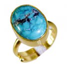 Riyo Turquoise Cheap Gold Plated Ecclesiastical Ring Sz 5 Gprtur5-82009