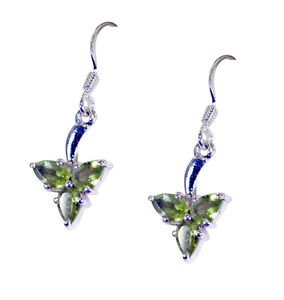 Riyo Peridot Recycled Silver Jewellery Silver Earring Designs L 1in Seper-58057