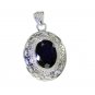 Riyo Purple Amethyst 925 Solid Sterling Silver Original Pendant L 2in Spame-2132