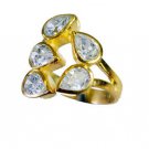 White Cz 18 C Gold Plating Beautiful Ring