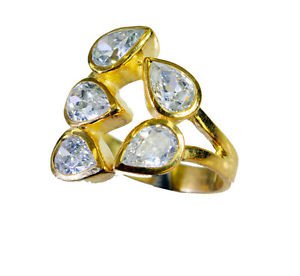 White Cz 18 C Gold Plating Beautiful Ring