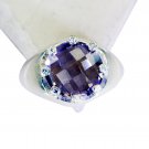 Riyo Amethyst Wholesale Silver 925 Wide Silver Band Ring Sz 6 Srame6-2083