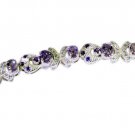 Riyo Amethyst Branded Jewellery Heavy Silver Bracelet L 7.5in Sbraame-2017