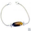 Riyo Tiger Eye Filigree Jewelry Silver Wave Bracelet L 7.5in Sbratey-80001
