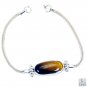 Riyo Tiger Eye Filigree Jewelry Silver Wave Bracelet L 7.5in Sbratey-80001