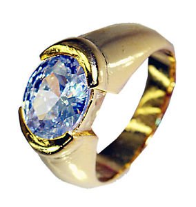 White Cz 18-Kt Y Gold Plated Rosary Ring Jewelry