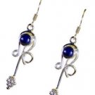 Riyo Lapis Lazuli Wholesale 925 Silver Victorian Earrings L 1.5in Sella-44020