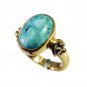 Riyo Turquoise 18-Kt Gold Platings Eternity Ring Sz 6 Gprtur6-82124