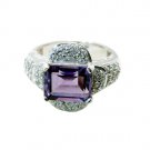 Riyo Amethyst 925 Silver Jewelry  Ring Jewellery Sz 8 Srame8-2114