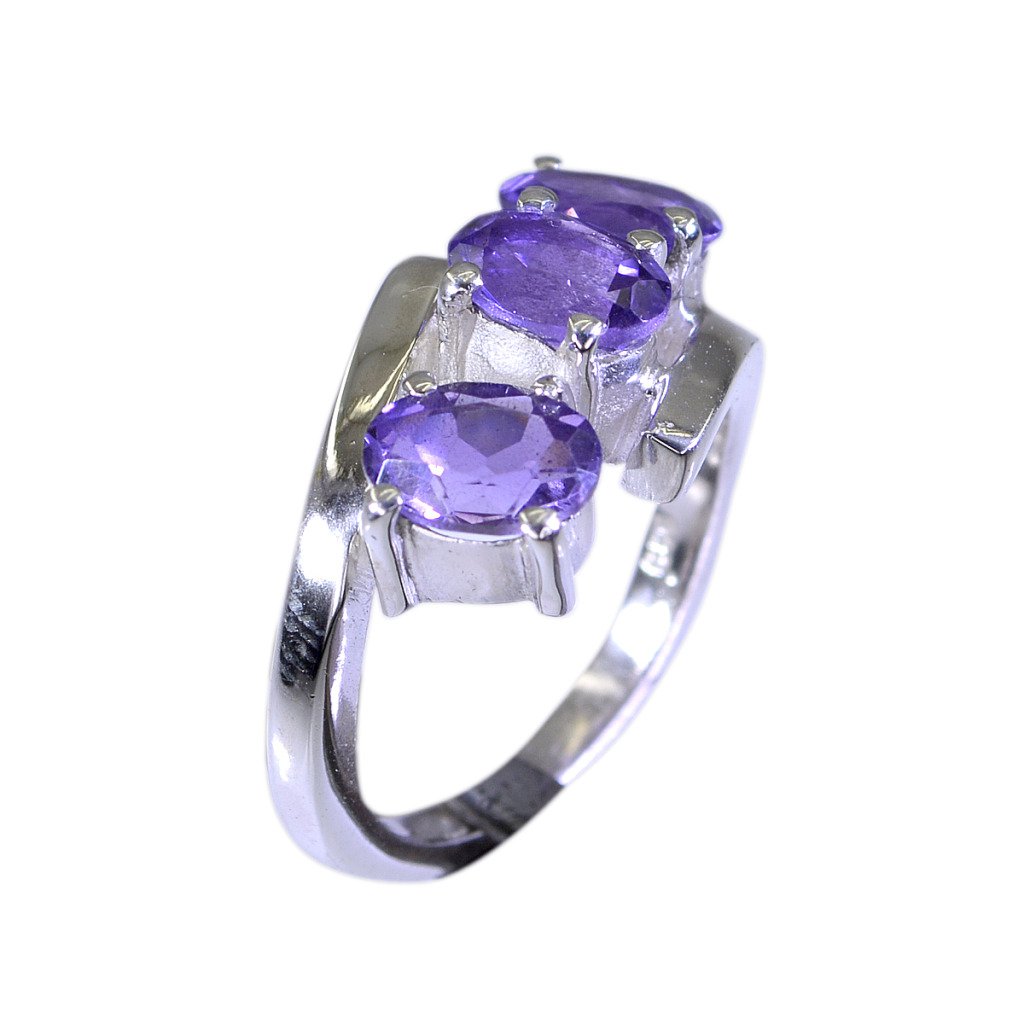 Riyo Amethyst Wholesaler Custom Silver Ring Sz 5.5 Srame5.5-2008