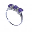 Riyo Amethyst Silver Stone Jewelry Silver Eternity Ring Sz 6.5 Srame6.5-2032