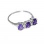 Riyo Amethyst Silver Stone Jewelry Silver Eternity Ring Sz 6.5 Srame6.5-2032