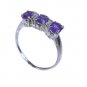 Riyo Amethyst Silver Stone Jewelry Silver Eternity Ring Sz 6.5 Srame6.5-2032