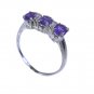 Riyo Amethyst Silver Stone Jewelry Silver Eternity Ring Sz 6.5 Srame6.5-2032
