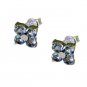 Riyo Blue Topaz Silver Birthstone Jewelry Silver Earring L 0.5in Sebto-10027