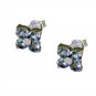 Riyo Blue Topaz Silver Birthstone Jewelry Silver Earring L 0.5in Sebto-10027