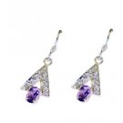 Riyo Amethyst Latest Silver Jewellery Silver Earring Backs L 1.5in Seame-2099