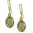 Riyo Multi Gold Plated Rutiile Quartz Earring bonnie handmade jewelry designer G