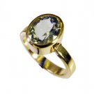 Riyo Green Amethyst 18.Kt Gold Platings Sports Ring Sz 8 Gprgam8-28075
