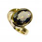 Riyo Smoky Quartz 18c Y Gold Plated Engagement Ring Sz 7.5 Gprsqu7.5-76079