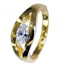 White Cz 18kt Gold Plating Finger Armor Ring