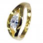 White Cz 18kt Gold Plating Finger Armor Ring