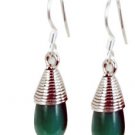 Riyo Green Onyx Statement Silver Jewellery Evening Wear Earring L 2in Segon-3000