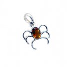 Riyo Golden Citrine 925 Solid Sterling Silver Professional Pendant L 0.5in Spcit