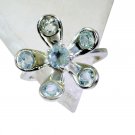 Riyo Blue Topaz Real Silver Jewelry Mothers Ring Sz 8 Srbto8-10079