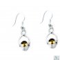 Riyo Golden Citrine 925 Solid Sterling Silver Preppy Earring L 1.25in Secit-1406
