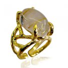 Riyo Rutilated Quartz 18-Kt Gold Plated Regards Ring Jewelry Sz 5 Gprruq5-70001