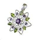 Riyo  Gemstone Silver Jewelry Engraving Pendant L 1.5in Spmul-52042