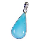 Riyo Chalcedony Silver Bangle Pendants L 1.5in Spcha-12004