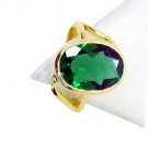 Emerald Cz Gold Plated Jewellery Purity Ring Jewelry