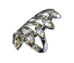 Riyo Yellow Citrine 925 Solid Sterling Silver One Of A Kind Ring Srcit80-14096
