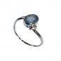 Riyo Aqua Chalcedony Silver Lady Jewellery Antique Silver Ring Sz 7 Srach7-4022