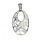 Riyo Plain 925 Solid Sterling Silver Door Knocker Pendant L 1.5in Sppla-120024