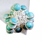 Riyo Turquoise Fine Silver Jewelry Design Your Own Silver Ring Sz 6.5 Srtur6.5-8