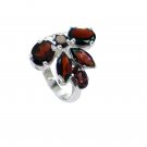 Riyo Garnet Indian Jewelry Silver Silver Twist Ring Sz 7.5 Srgar7.5-26224