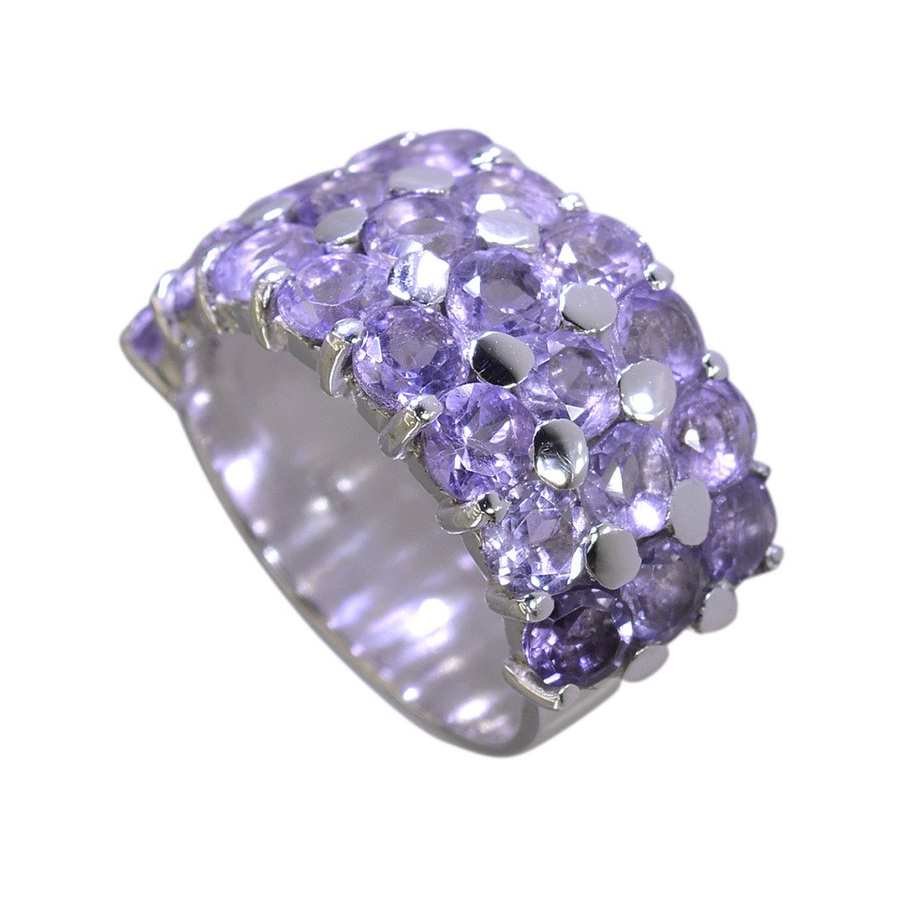 Riyo Amethyst Solid Silver Jewelry Silver Ring Designs Sz 7 Srame7-2049