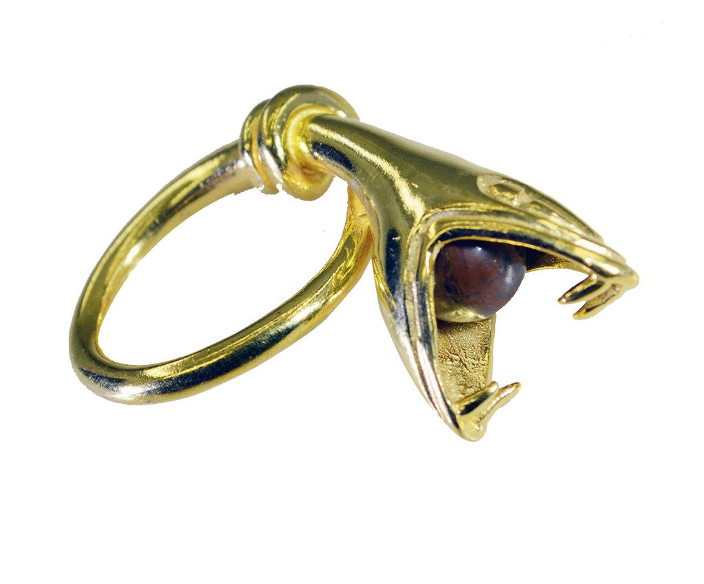 Riyo   Gemstone  18kt Gold Plated Snake Ring Gprsna60-290001