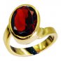 Riyo Ruby Cz Fine Gold Plated Eternity Ring Sz 6 Gprrucz6-104024