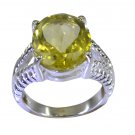 Riyo A Lemon Quartz 925 Solid Sterling Silver Tapered Ring Srlqu60-46032
