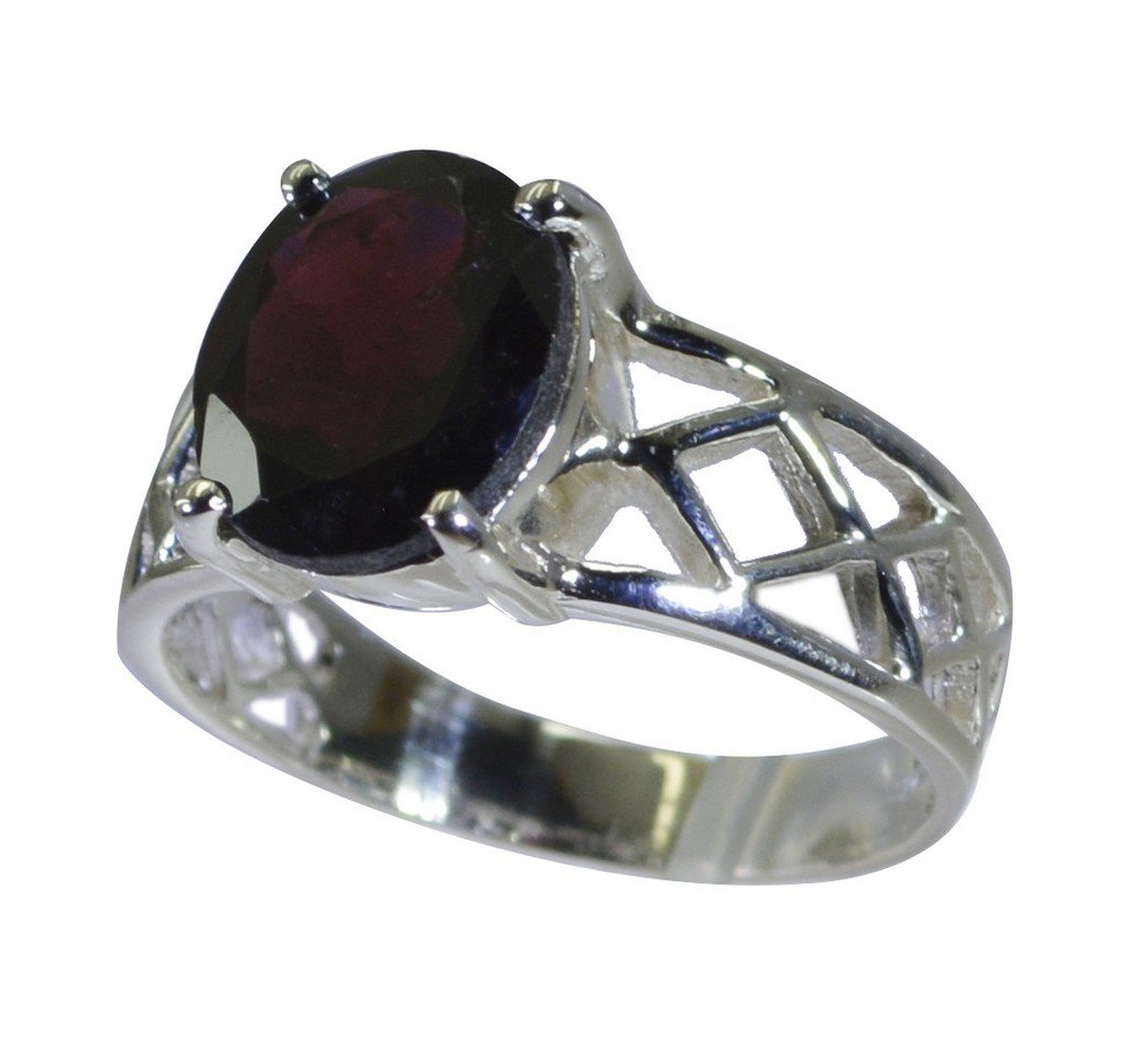 Riyo Red 925 sterling silver Garnet Ring magnetic designer gemstone jewellery SR