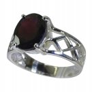 Riyo Red 925 sterling silver Garnet Ring magnetic designer gemstone jewellery SR