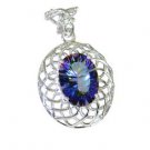 Riyo Blue Mystic Quartz Silver Jewelry Wholesale India Silver Pearl Pendant Neck
