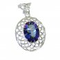 Riyo Blue Mystic Quartz Silver Jewelry Wholesale India Silver Pearl Pendant Neck