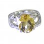Riyo Golden Citrine 925 Solid Sterling Silver Innovative Ring Srcit70-14082